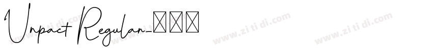 Unpact Regular字体转换